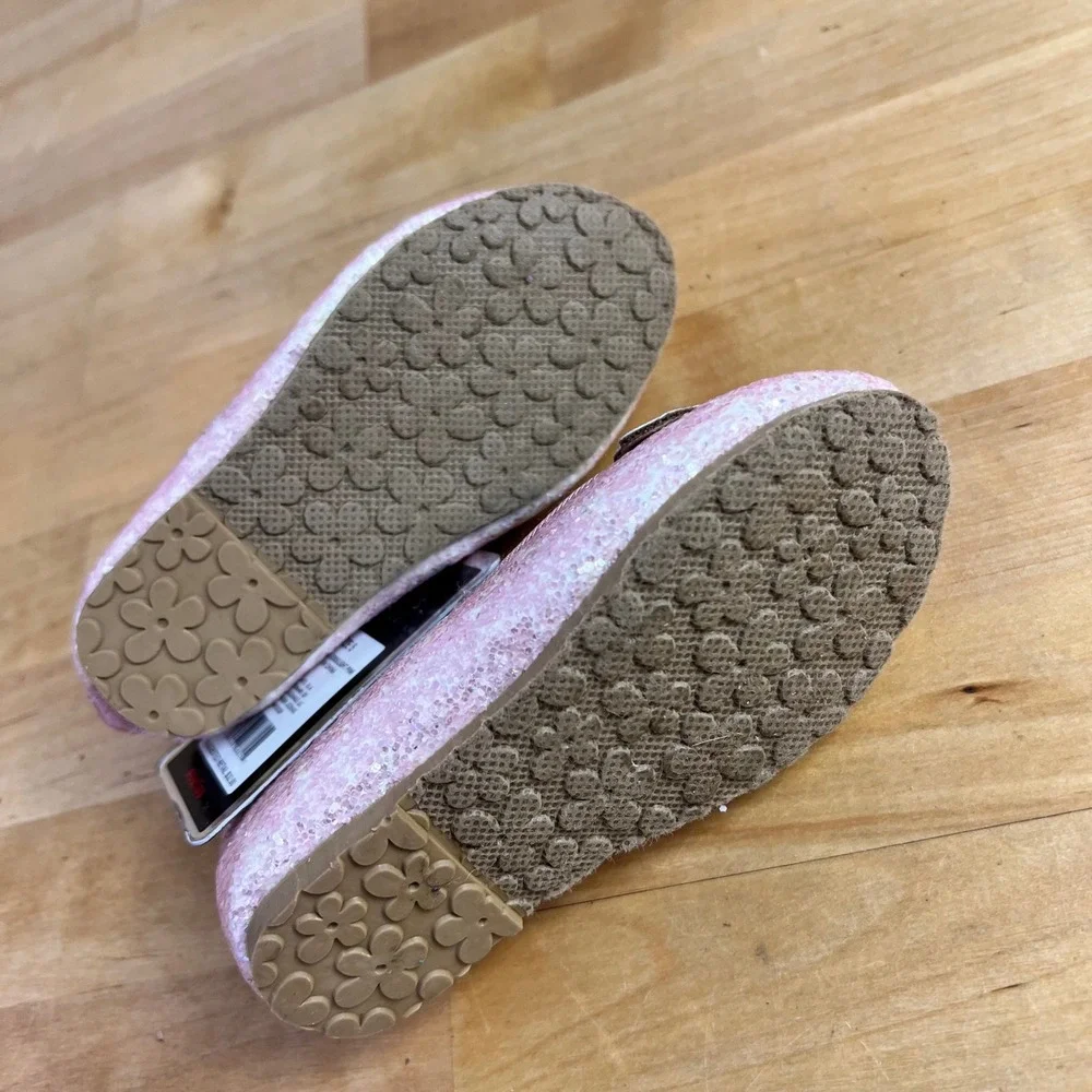 dELiA*s girl Ballet Flat Little Girls Size 5 Pink Glitter Tiara Crown New